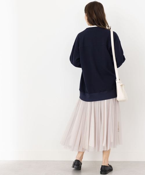 BELLUNA PLUS(ベルーナ)の「ワッフル素材ボタンデザインカーディガン(カーディガン/ボレロ・レディース・杢グレー/イエロー/ネイビー・LARGE/X-LARGE/MEDIUM)」の11枚目の写真