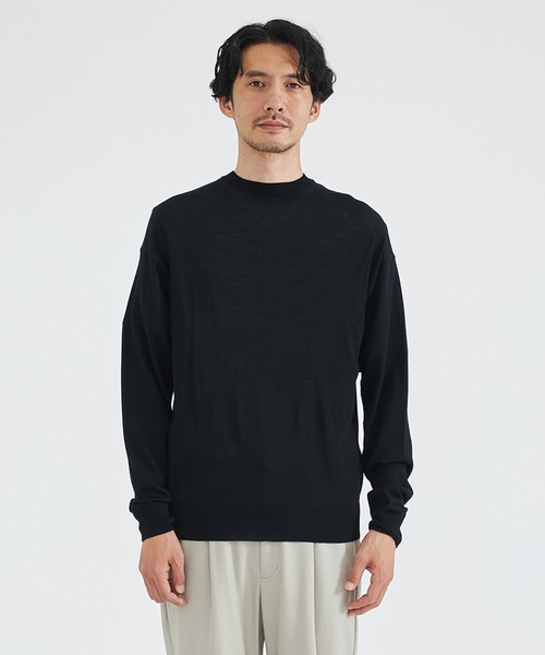 THE TOKYO（ザトウキョウ）の「【THE TOKYO/ザトウキョウ】Wool High Gauge C/N Knit PO / ウールハイゲージクルーネックニット（ニット/セーター・メンズ・ブラック/ダークネイビー/ブラウン・44/46/48）」の22枚目の写真