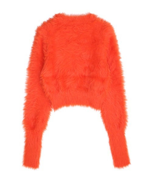 AMAIL（アマイル）の「Fuwa fuwa cropd knit（ニット/セーター・レディース・オレンジ/アイボリー/ブルー・FREE）」の19枚目の写真