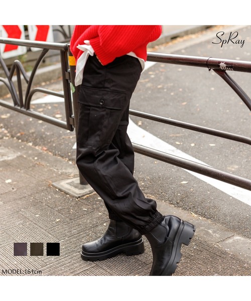 SpRay（スプレイ）の「カーゴパンツ（カーゴパンツ・レディース・ダークグレー/ブラック/カーキ・FREE）」の6枚目の写真