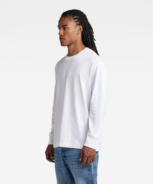 G-STAR(ジースター)の「BACK GRAPHIC BOXY T-SHIRT/ロンT/オーバーサイズ/バックプリント(Tシャツ/カットソー・メンズ・ホワイト/グリーン/ブルー・LARGE/MEDIUM/SMALL/X-LARGE/X-SMALL)」の5枚目の写真