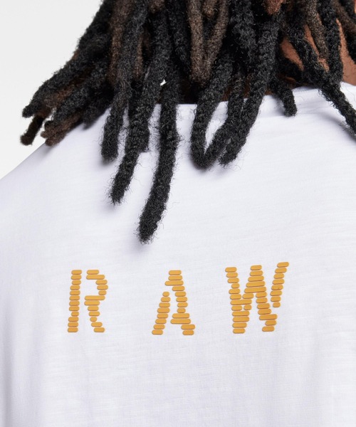G-STAR(ジースター)の「BACK GRAPHIC BOXY T-SHIRT/ロンT/オーバーサイズ/バックプリント(Tシャツ/カットソー・メンズ・ホワイト/グリーン/ブルー・LARGE/MEDIUM/SMALL/X-LARGE/X-SMALL)」の4枚目の写真