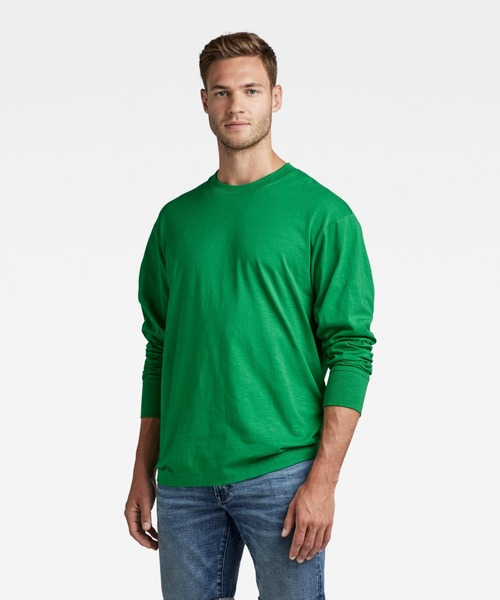 G-STAR(ジースター)の「BACK GRAPHIC BOXY T-SHIRT/ロンT/オーバーサイズ/バックプリント(Tシャツ/カットソー・メンズ・ホワイト/グリーン/ブルー・LARGE/MEDIUM/SMALL/X-LARGE/X-SMALL)」の11枚目の写真