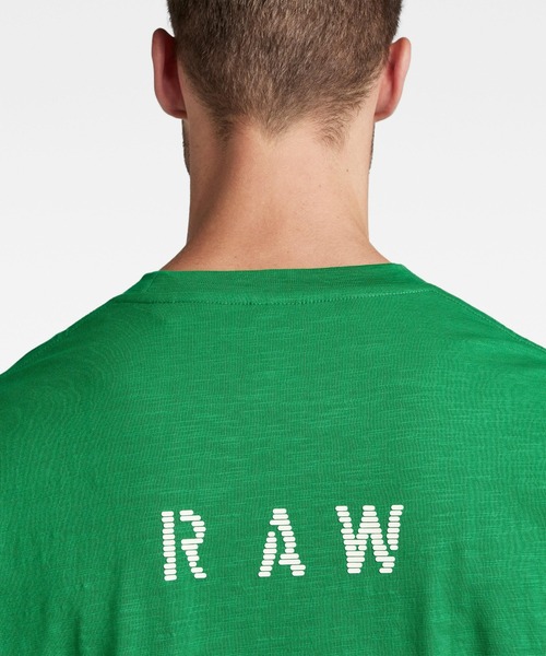 G-STAR(ジースター)の「BACK GRAPHIC BOXY T-SHIRT/ロンT/オーバーサイズ/バックプリント(Tシャツ/カットソー・メンズ・ホワイト/グリーン/ブルー・LARGE/MEDIUM/SMALL/X-LARGE/X-SMALL)」の9枚目の写真