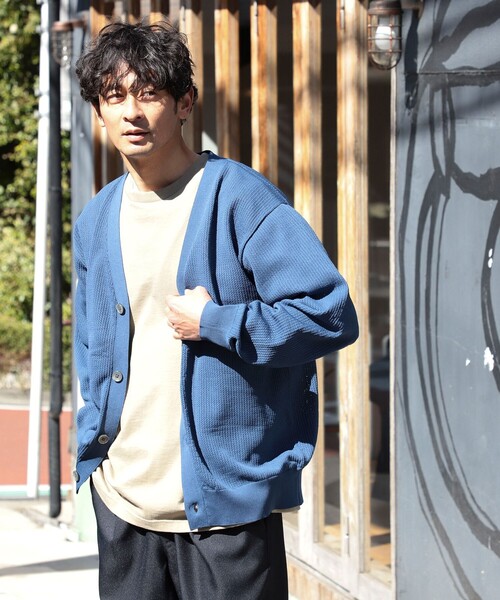 B:MING by BEAMS（ビーミングバイビームス）の「B:MING by BEAMS / 12ゲージ メッシュ カーディガン（カーディガン/ボレロ・メンズ・パープル/ブラウン系その他2/ブルー/ダークグリーン/ブラック・SMALL/MEDIUM/LARGE/X-LARGE）」の4枚目の写真