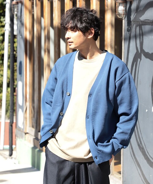 B:MING by BEAMS（ビーミングバイビームス）の「B:MING by BEAMS / 12ゲージ メッシュ カーディガン（カーディガン/ボレロ・メンズ・パープル/ブラウン系その他2/ブルー/ダークグリーン/ブラック・SMALL/MEDIUM/LARGE/X-LARGE）」の18枚目の写真