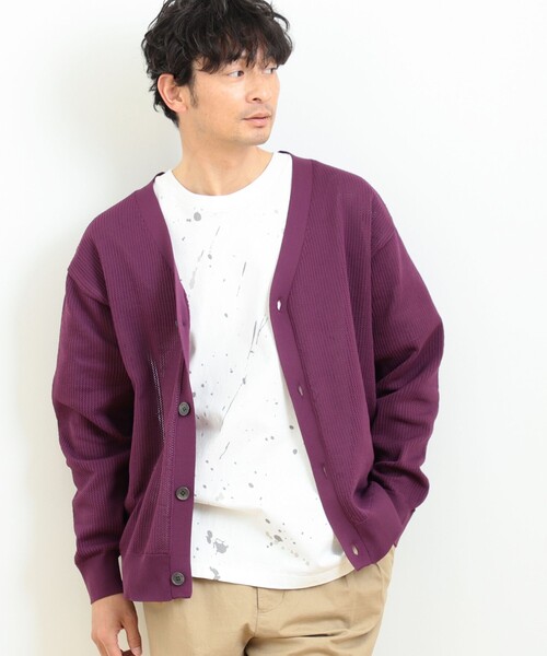B:MING by BEAMS（ビーミングバイビームス）の「B:MING by BEAMS / 12ゲージ メッシュ カーディガン（カーディガン/ボレロ・メンズ・パープル/ブラウン系その他2/ブルー/ダークグリーン/ブラック・SMALL/MEDIUM/LARGE/X-LARGE）」の22枚目の写真