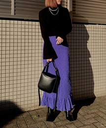 AMERI（アメリ）の「WRINKLE FLOWER LACE SKIRT（スカート）」 - WEAR 