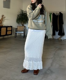 AMERI（アメリ）の「WRINKLE FLOWER LACE SKIRT（スカート）」 - WEAR 
