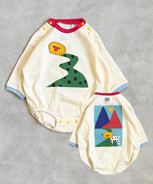 HOGAN RANCH WEAR（ホーガンランチウエア）の「ナガソデボディシャツ(70～80cm)（肌着・キッズ・オフホワイト/オレンジ/ラベンダー・70/80）」の2枚目の写真