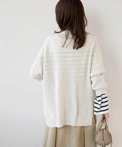 JOURNAL STANDARD relume(ジャーナルスタンダード レリューム)の「テープヤーンVネックカーディガン(カーディガン/ボレロ・レディース・チャコールグレー/ブルー/アイボリー・FREE)」の17枚目の写真