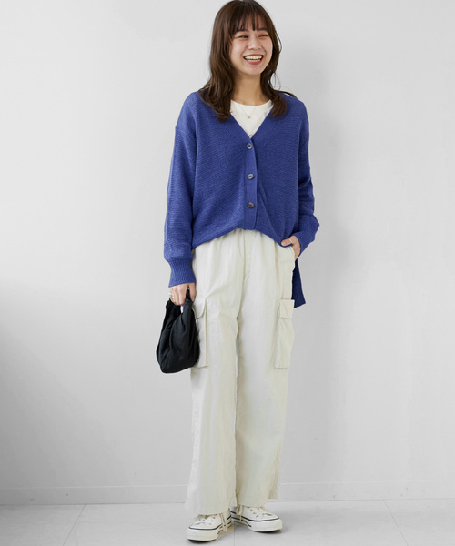 JOURNAL STANDARD relume(ジャーナルスタンダード レリューム)の「テープヤーンVネックカーディガン(カーディガン/ボレロ・レディース・チャコールグレー/ブルー/アイボリー・FREE)」の20枚目の写真