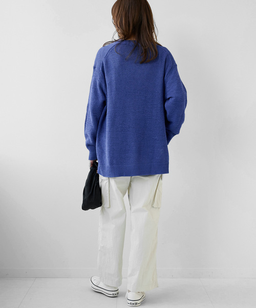 JOURNAL STANDARD relume(ジャーナルスタンダード レリューム)の「テープヤーンVネックカーディガン(カーディガン/ボレロ・レディース・チャコールグレー/ブルー/アイボリー・FREE)」の22枚目の写真