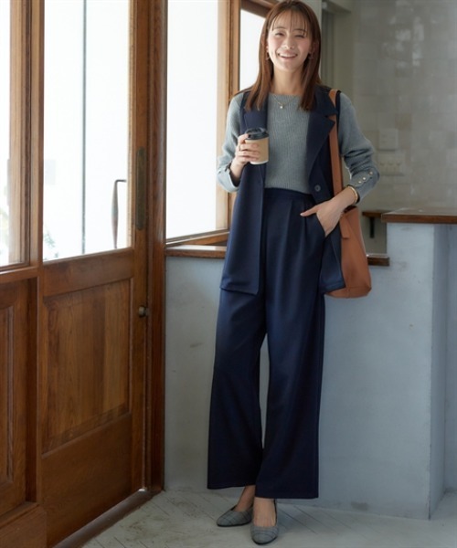 nissen（ニッセン）の「ジレセットアップ（ベスト+ストレートパンツ