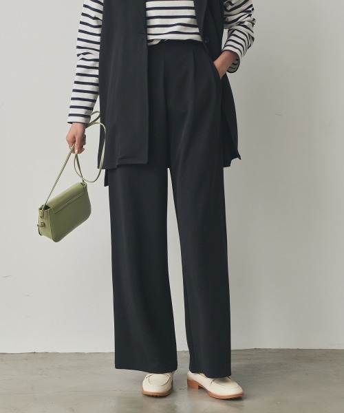 nissen(ニッセン)の「ジレセットアップ(ベスト+ストレートパンツ)(スーツセット・レディース・ブラック/ベージュ/ネイビー/グレイッシュベージュ/グレー・M/LL/S/L/3L)」の6枚目の写真