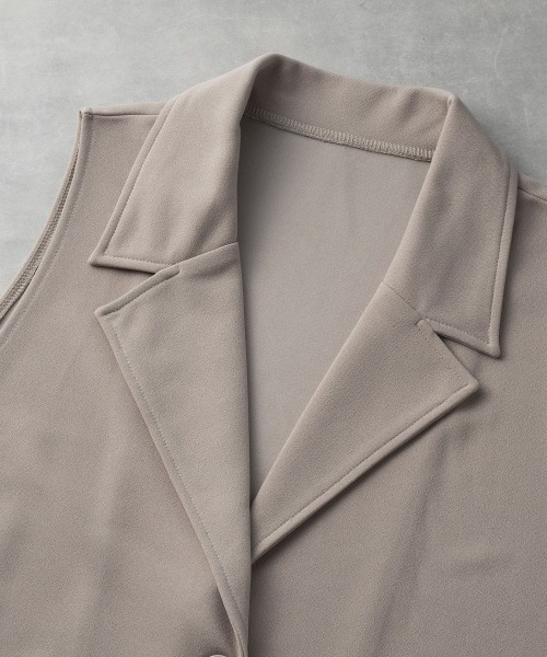 nissen(ニッセン)の「ジレセットアップ(ベスト+ストレートパンツ)(スーツセット・レディース・ブラック/ベージュ/ネイビー/グレイッシュベージュ/グレー・M/LL/S/L/3L)」の15枚目の写真