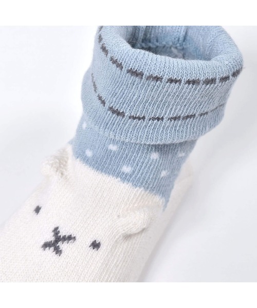 SLAP SLIP BABY（スラップスリップベビー）の「SLAPSLIPBABY/アニマルモチーフひつじうさぎくまカップソックスベビー(9~12cm)（ソックス/靴下・キッズ・ピンク/ブルー/オフホワイト・ONESIZE）」の7枚目の写真