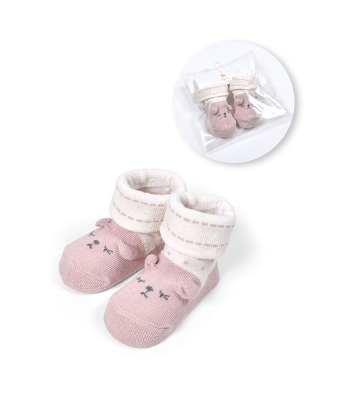 SLAP SLIP BABY（スラップスリップベビー）の「SLAPSLIPBABY/アニマルモチーフひつじうさぎくまカップソックスベビー(9~12cm)（ソックス/靴下・キッズ・ピンク/ブルー/オフホワイト・ONESIZE）」の10枚目の写真