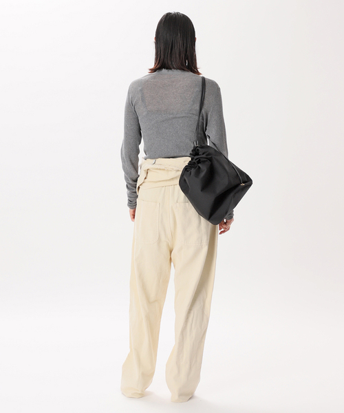 AP STUDIO(エーピーストゥディオ)の「New エイドスタイリングニット(ニット/セーター・レディース・チャコールグレー/ブラック・FREE)」の7枚目の写真