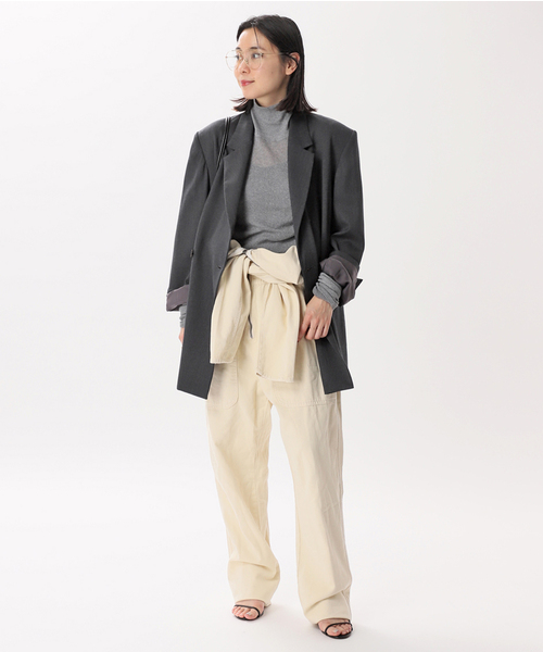 AP STUDIO(エーピーストゥディオ)の「New エイドスタイリングニット(ニット/セーター・レディース・チャコールグレー/ブラック・FREE)」の8枚目の写真