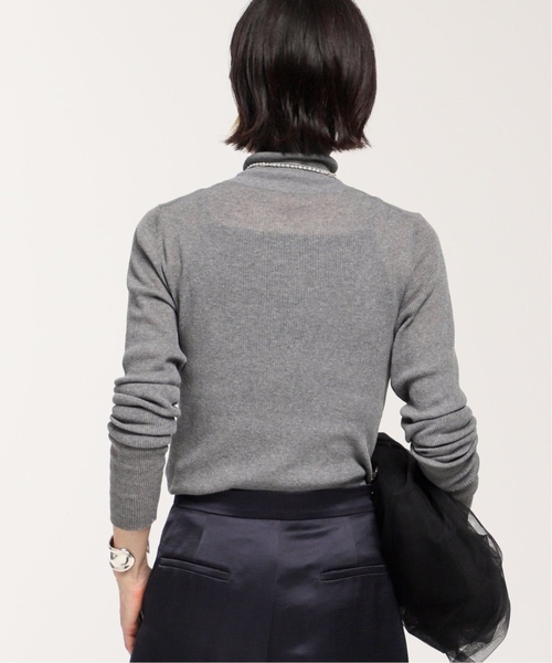 AP STUDIO(エーピーストゥディオ)の「New エイドスタイリングニット(ニット/セーター・レディース・チャコールグレー/ブラック・FREE)」の11枚目の写真