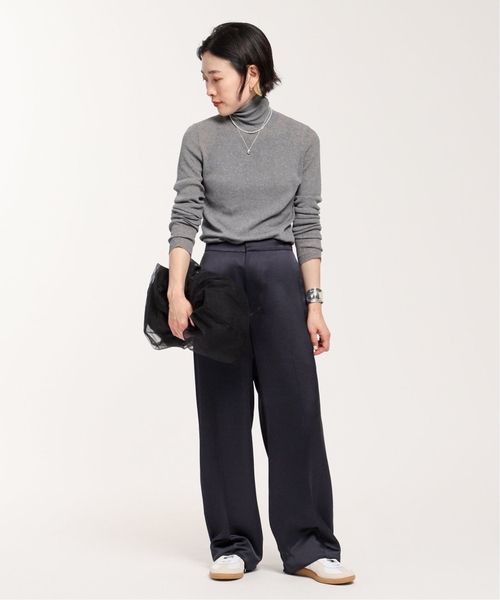 AP STUDIO(エーピーストゥディオ)の「New エイドスタイリングニット(ニット/セーター・レディース・チャコールグレー/ブラック・FREE)」の12枚目の写真