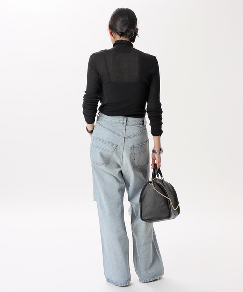 AP STUDIO(エーピーストゥディオ)の「New エイドスタイリングニット(ニット/セーター・レディース・チャコールグレー/ブラック・FREE)」の19枚目の写真