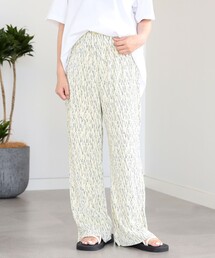 Ray BEAMS / プリント プリーツ パンツ