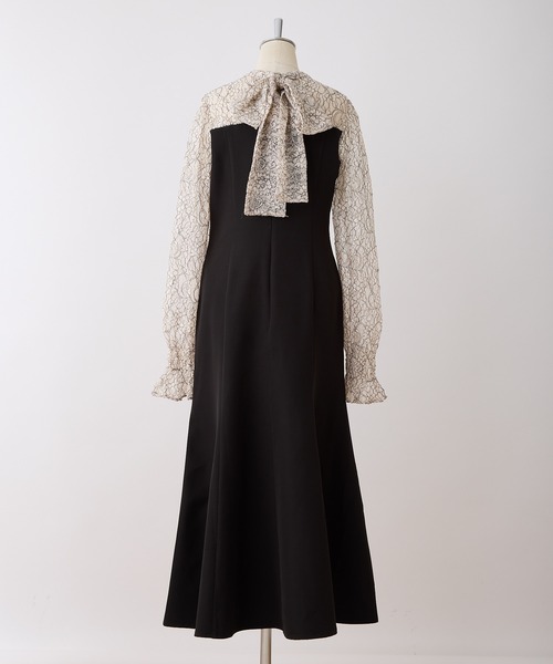 one after another NICE CLAUP(ワンアフターアナザーナイスクラップ)の「バックリボンワンピース(ドレス・レディース・ブラック系その他/ベージュ系その他/ブラック・FREE)」の12枚目の写真