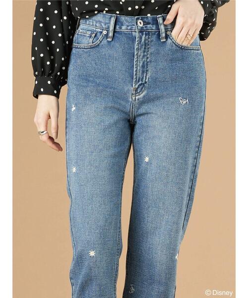 Disney(ディズニー)の「Mickey/刺繍デニムパンツ(デニムパンツ・レディース・インディゴブルー・S/L/M)」の6枚目の写真