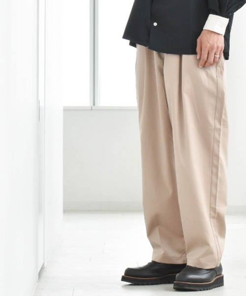 Ritzy(リッツィー)の「TRワイドテーパードパンツ レディース メンズ(その他パンツ・メンズ・カーキ/サックスブルー/ブラック/グリーン/モカ/ベージュ・X-LARGE/LARGE/MEDIUM)」の1枚目の写真