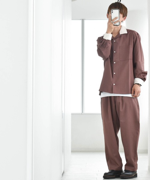 Ritzy(リッツィー)の「TRワイドテーパードパンツ レディース メンズ(その他パンツ・メンズ・カーキ/サックスブルー/ブラック/グリーン/モカ/ベージュ・X-LARGE/LARGE/MEDIUM)」の13枚目の写真