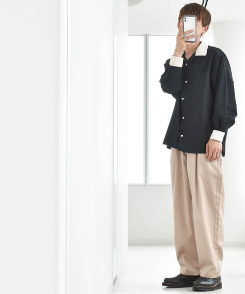 Ritzy(リッツィー)の「TRワイドテーパードパンツ レディース メンズ(その他パンツ・メンズ・カーキ/サックスブルー/ブラック/グリーン/モカ/ベージュ・X-LARGE/LARGE/MEDIUM)」の20枚目の写真