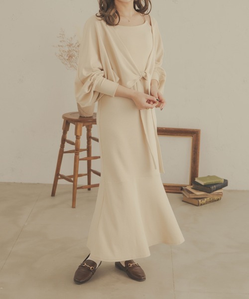 ワンピース Acka / bolero knit one-piece acka knit bolero one-piece