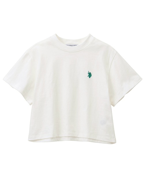 U.S. POLO ASSN.（ユーエスポロアッスン）の「GeeRA別注【新色追加☆】U.S. POLO ASSN.ショート丈Ｔシャツ（Tシャツ/カットソー・レディース・ネイビー/ブラック/ピンク/オフホワイト/ホワイト系その他/チャコール・MEDIUM/X-LARGE/LARGE）」の7枚目の写真
