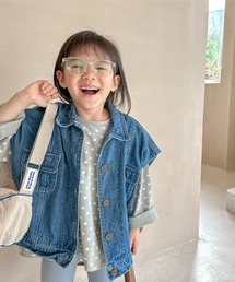 aimoha | 【aimoha-KIDS-】韓国子供服　万能ノースリーブデニムジャケット　ベスト(デニムジャケット)