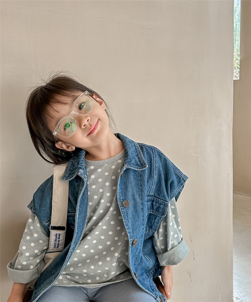 aimoha（アイモハ）の「【aimoha-KIDS-】子供服　万能ノースリーブデニムジャケット　ベスト（デニムジャケット・キッズ・ブルー・80/90/100/110/120/130）」の20枚目の写真