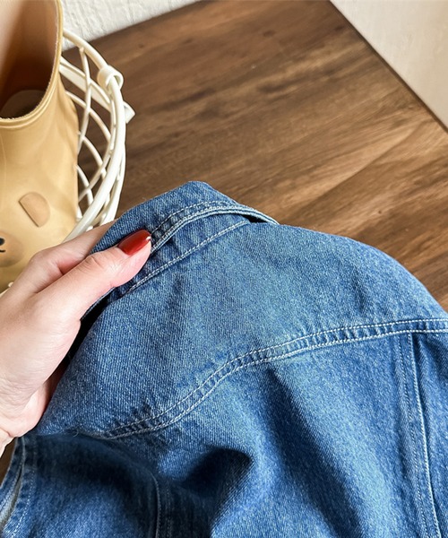 aimoha（アイモハ）の「【aimoha-KIDS-】子供服　万能ノースリーブデニムジャケット　ベスト（デニムジャケット・キッズ・ブルー・80/90/100/110/120/130）」の10枚目の写真