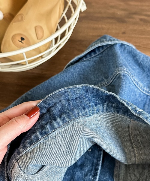 aimoha（アイモハ）の「【aimoha-KIDS-】子供服　万能ノースリーブデニムジャケット　ベスト（デニムジャケット・キッズ・ブルー・80/90/100/110/120/130）」の14枚目の写真