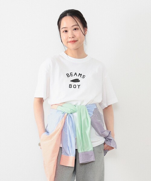 BEAMS BOY（ビームスボーイ）の「HEART ロゴ オリジナルTシャツ（Tシャツ/カットソー・レディース・ホワイト系その他/ブラック系その他/グレー系その他/グリーン系その他/ブルー系その他/パープル系その他/ピンク系その他/ホワイト系その他2/ホワイト系その他3/ホワイト系その他4/ホワイト系その他5・1/0）」の15枚目の写真