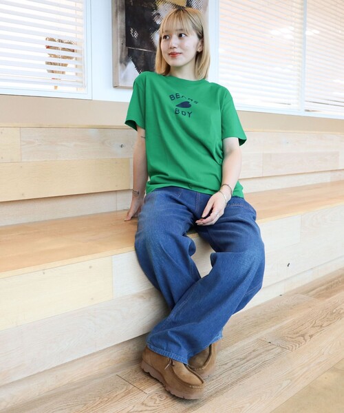 BEAMS BOY（ビームスボーイ）の「HEART ロゴ オリジナルTシャツ（Tシャツ/カットソー・レディース・ホワイト系その他/ブラック系その他/グレー系その他/グリーン系その他/ブルー系その他/パープル系その他/ピンク系その他/ホワイト系その他2/ホワイト系その他3/ホワイト系その他4/ホワイト系その他5・1/0）」の16枚目の写真