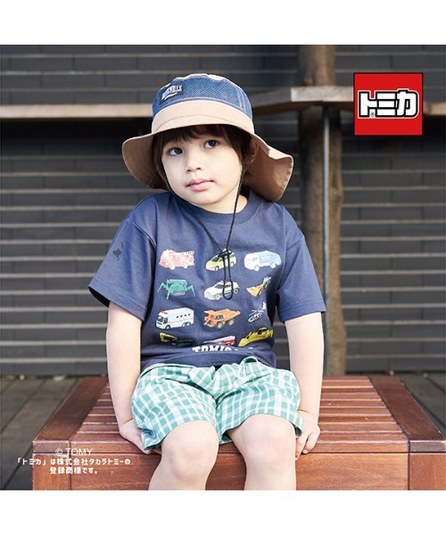 b・ROOM(ビールーム)の「【トミカ】TOMICAコレクションプリントTシャツ(Tシャツ/カットソー・キッズ・グレイッシュベージュ/ライトカーキ/ネイビー・100cm/110cm/120cm/130cm/140cm)」の6枚目の写真