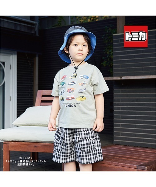 b・ROOM(ビールーム)の「【トミカ】TOMICAコレクションプリントTシャツ(Tシャツ/カットソー・キッズ・グレイッシュベージュ/ライトカーキ/ネイビー・100cm/110cm/120cm/130cm/140cm)」の8枚目の写真