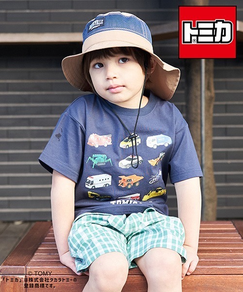 b・ROOM(ビールーム)の「【トミカ】TOMICAコレクションプリントTシャツ(Tシャツ/カットソー・キッズ・グレイッシュベージュ/ライトカーキ/ネイビー・100cm/110cm/120cm/130cm/140cm)」の14枚目の写真