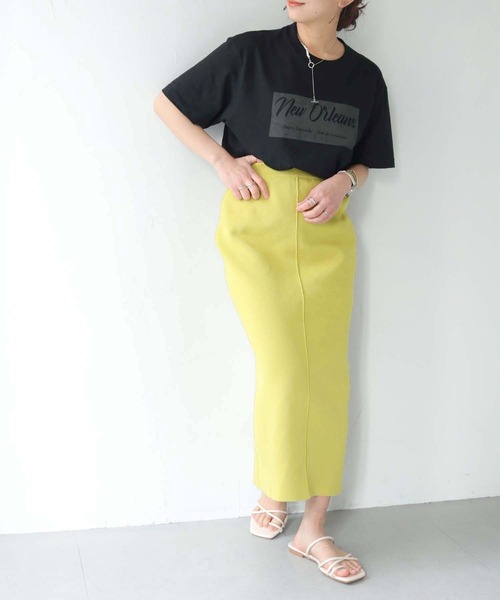 HER CLOSET(ハークローゼット)の「【shemoshelly】WEB限定白抜きプリントロゴTシャツ(Tシャツ/カットソー・レディース・ネイビー/ホワイト/ブラック・S/M/L)」の18枚目の写真