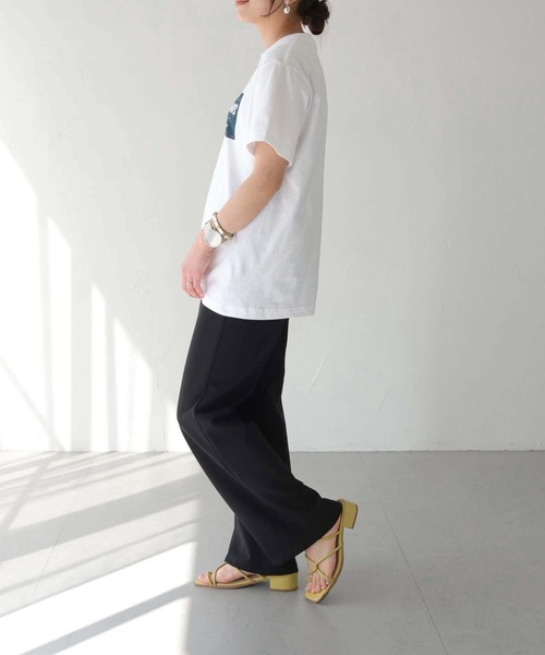 HER CLOSET(ハークローゼット)の「【shemoshelly】WEB限定白抜きプリントロゴTシャツ(Tシャツ/カットソー・レディース・ネイビー/ホワイト/ブラック・S/M/L)」の12枚目の写真