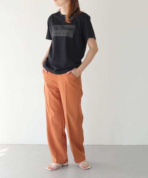 HER CLOSET(ハークローゼット)の「【shemoshelly】WEB限定白抜きプリントロゴTシャツ(Tシャツ/カットソー・レディース・ネイビー/ホワイト/ブラック・S/M/L)」の16枚目の写真