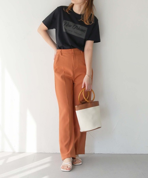 HER CLOSET(ハークローゼット)の「【shemoshelly】WEB限定白抜きプリントロゴTシャツ(Tシャツ/カットソー・レディース・ネイビー/ホワイト/ブラック・S/M/L)」の14枚目の写真