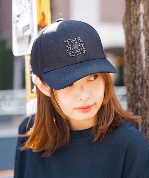 THRASHER（スラッシャー）の「SANSKRIT BOX SnapBack CAP/スラッシャー帽子（キャップ・メンズ・ブラック×ホワイト/ブラック×グレー・FREE）」の6枚目の写真