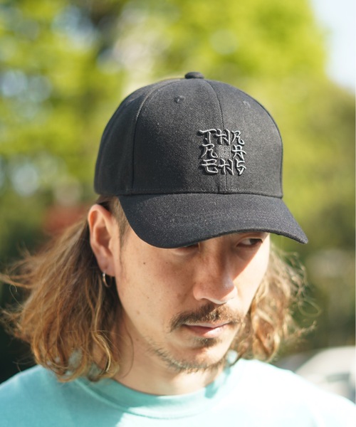 THRASHER（スラッシャー）の「SANSKRIT BOX SnapBack CAP/スラッシャー帽子（キャップ・メンズ・ブラック×ホワイト/ブラック×グレー・FREE）」の10枚目の写真